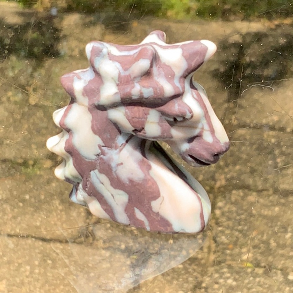 RED JASPER HAND CARVED UNICORN
